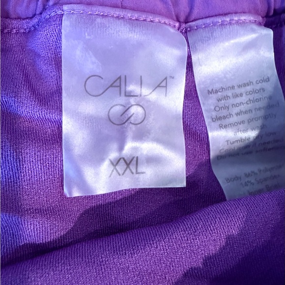 NWT CALIA Purple Athletic Shorts XXL Drawstring Activewear - Picture 2 of 3
